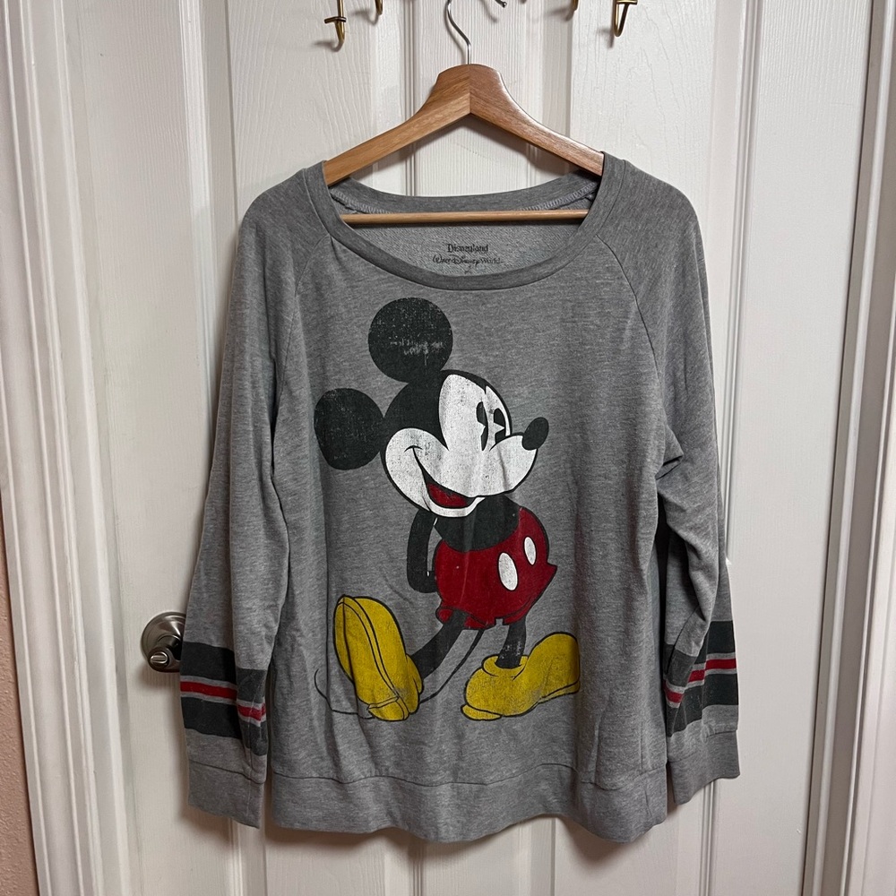 Disney Gray Mickey Mouse Women’s Sweatshirt